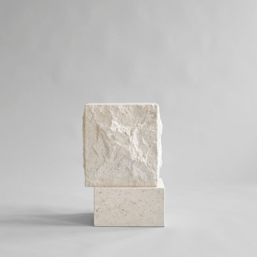 Temple Coffee Table. Tall - Limestone