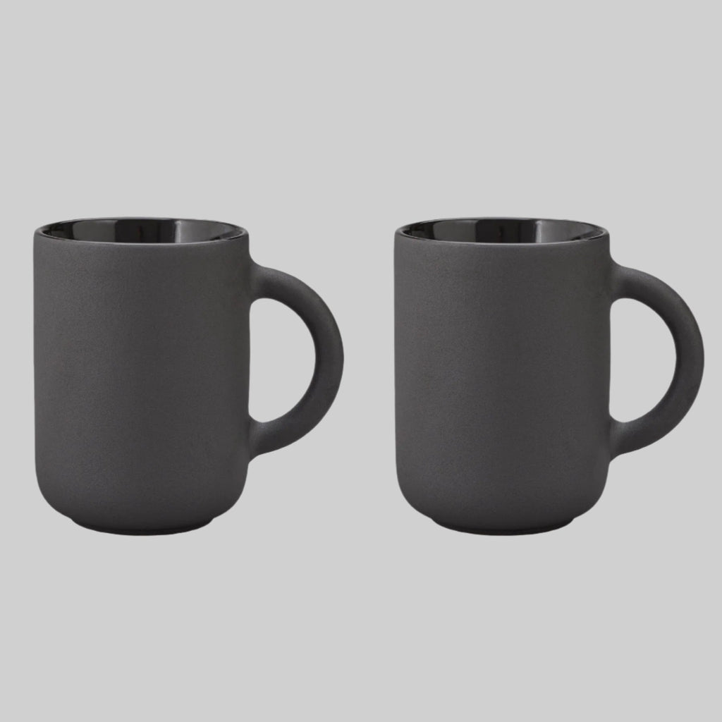 Theo mug. set of 2 - matte black