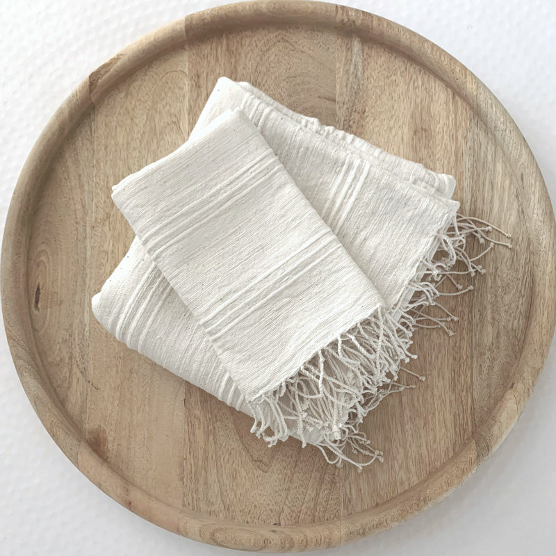 Tihku Towel Collection | All White - Hand Woven